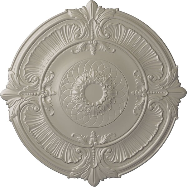 Ekena Millwork Attica Ceiling Medallion (Fits Canopies up to 3 3/4"), Hand-Painted Pearl White, 39 1/2"OD x 2 1/2"P CM39ATPWS - main
